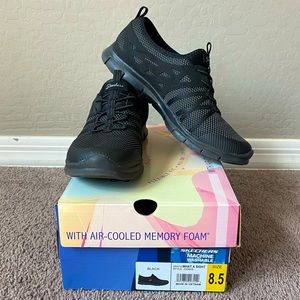 Skechers Black Memory Foam Slip On Shoes Size 8.5